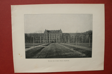 Blatt Architektur Potsdam 1898-1900 Kaserne I Garde Ulanen Regiment Ortsansicht Brandenburg